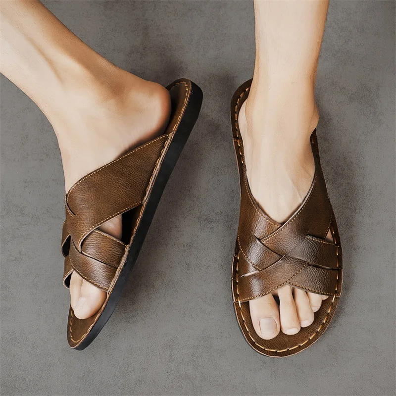 Genuine Leather Men Casual San - Men'S Shoes Qn recensione e prezzo