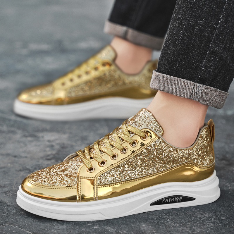 Gold Men's Sneakers 2025 New L - Men'S Shoes Size 43 In Us recensione e prezzo