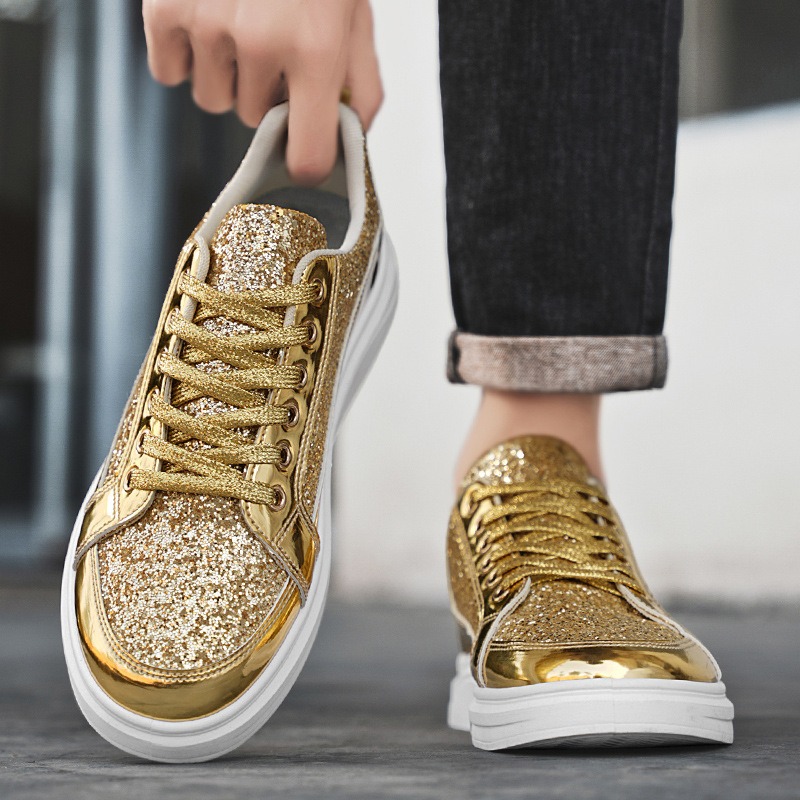 Gold Men's Sneakers 2025 New L - Men'S Shoes Size 43 In Us recensione e prezzo