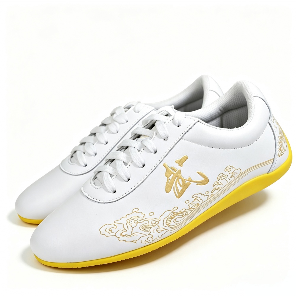 Genuine Leather Tai Chi Shoes  - Men Shoes Yellow recensione e prezzo