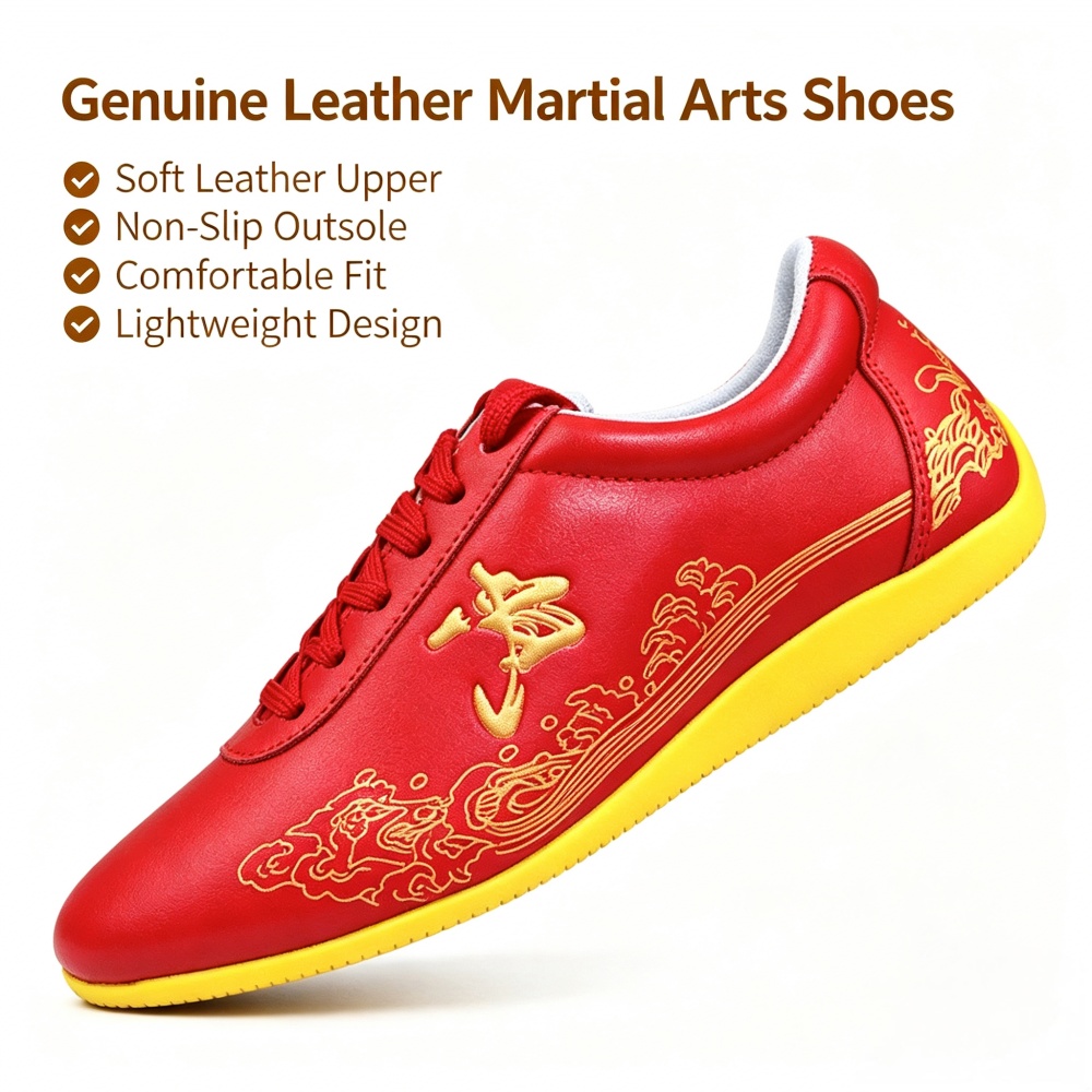 Glossy Genuine Leather Kung Fu - Men Shoes Yellow recensione e prezzo