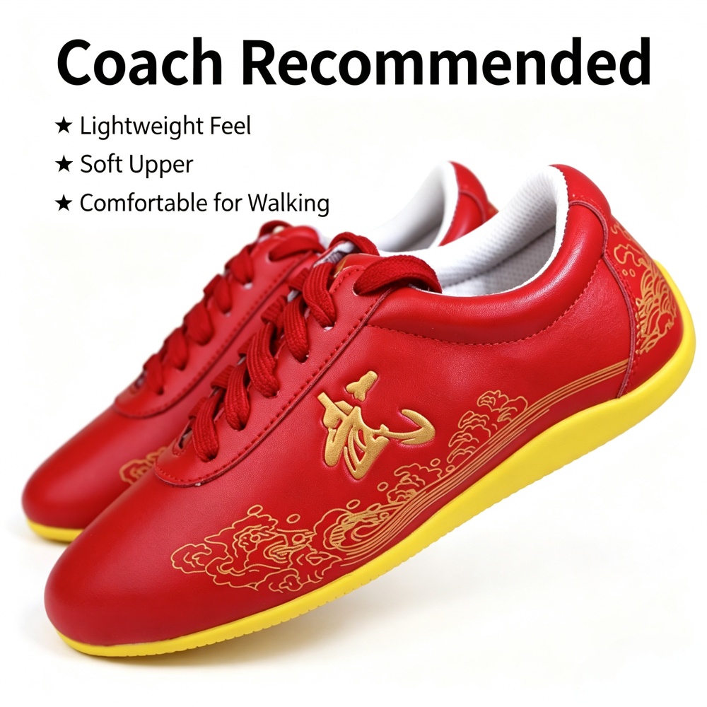 Glossy Genuine Leather Kung Fu - Men Shoes Yellow recensione e prezzo